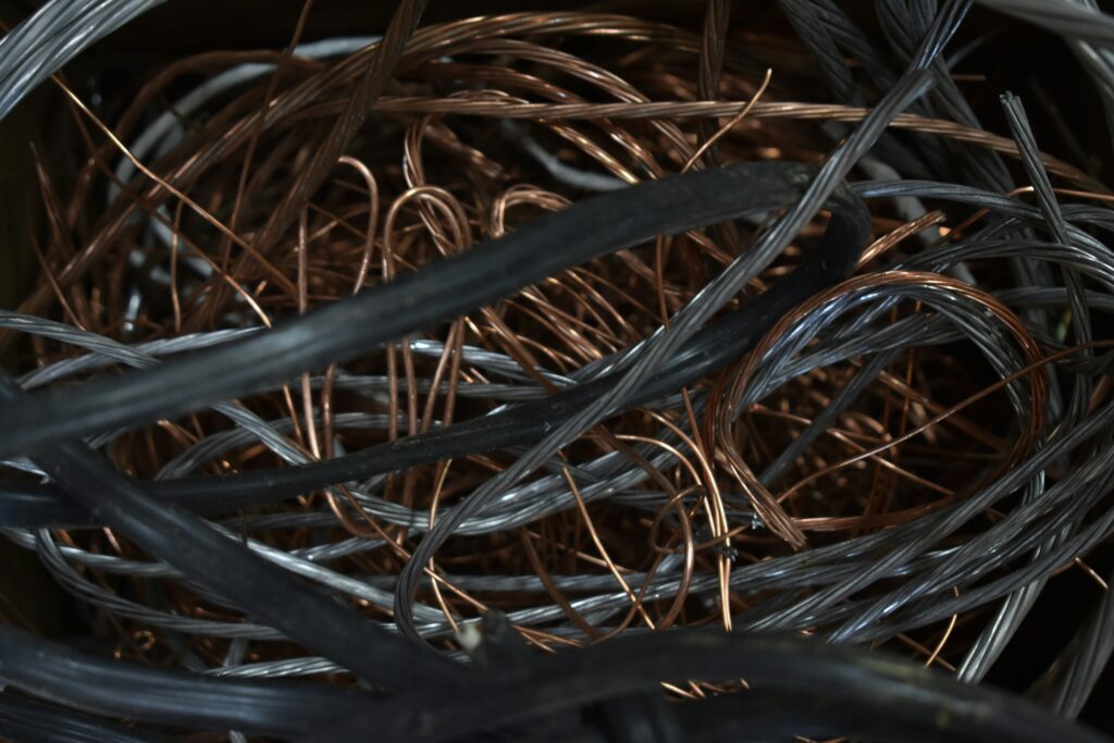 • Close-up of safe copper pig-tailing remediation performed by a licensed electrician on legacy home aluminum wiring.